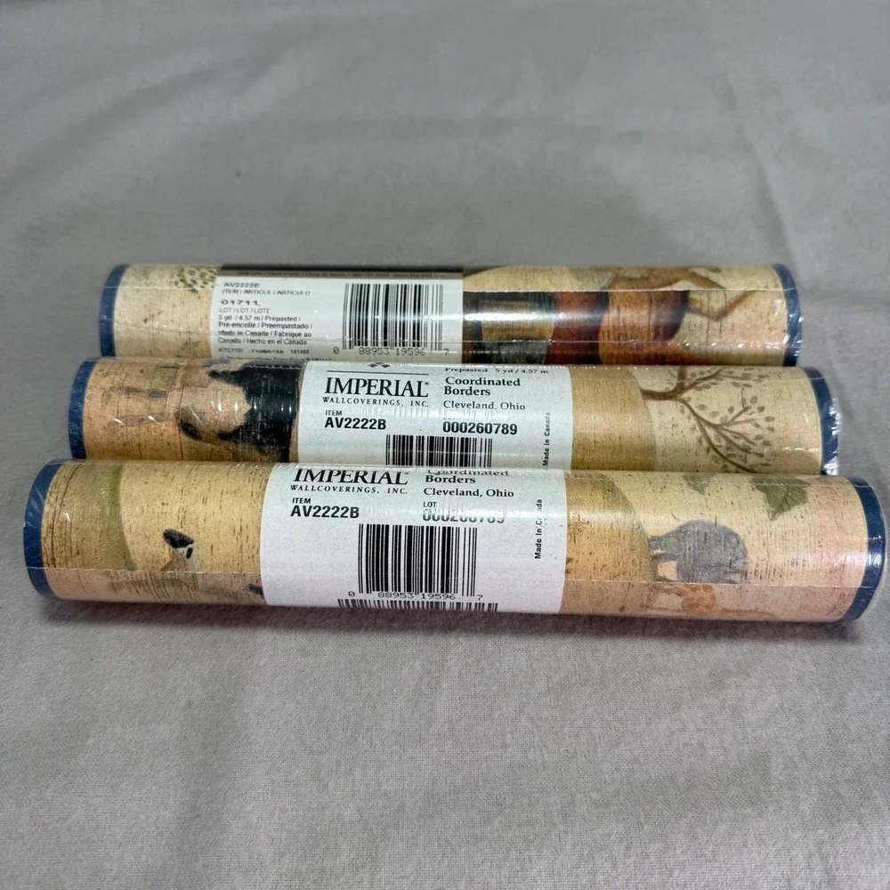 Primitive Country Rustic Noahs Ark Ship Animals Religious Wallpaper Border Blue